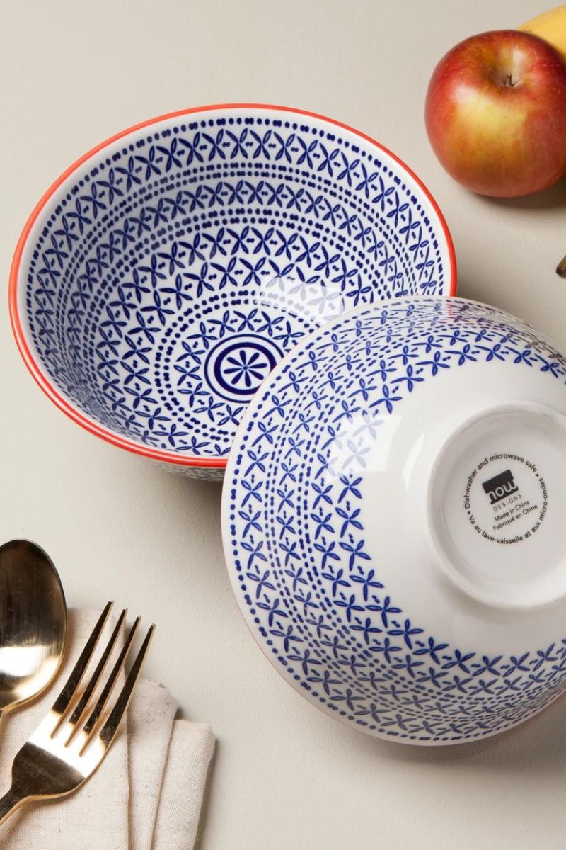 Blue Cross Stamped Bowl