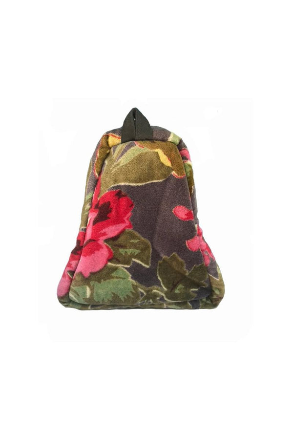 Rome Velvet Pouch Peonies Red