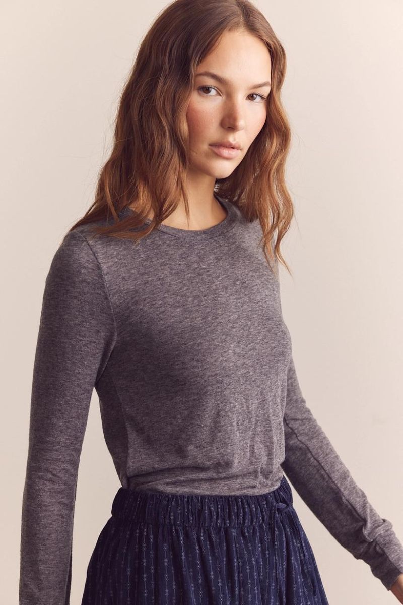 Wool Blend Lightweight Knit Top