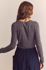 Wool Blend Lightweight Knit Top