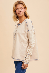 Garment Washed Henley