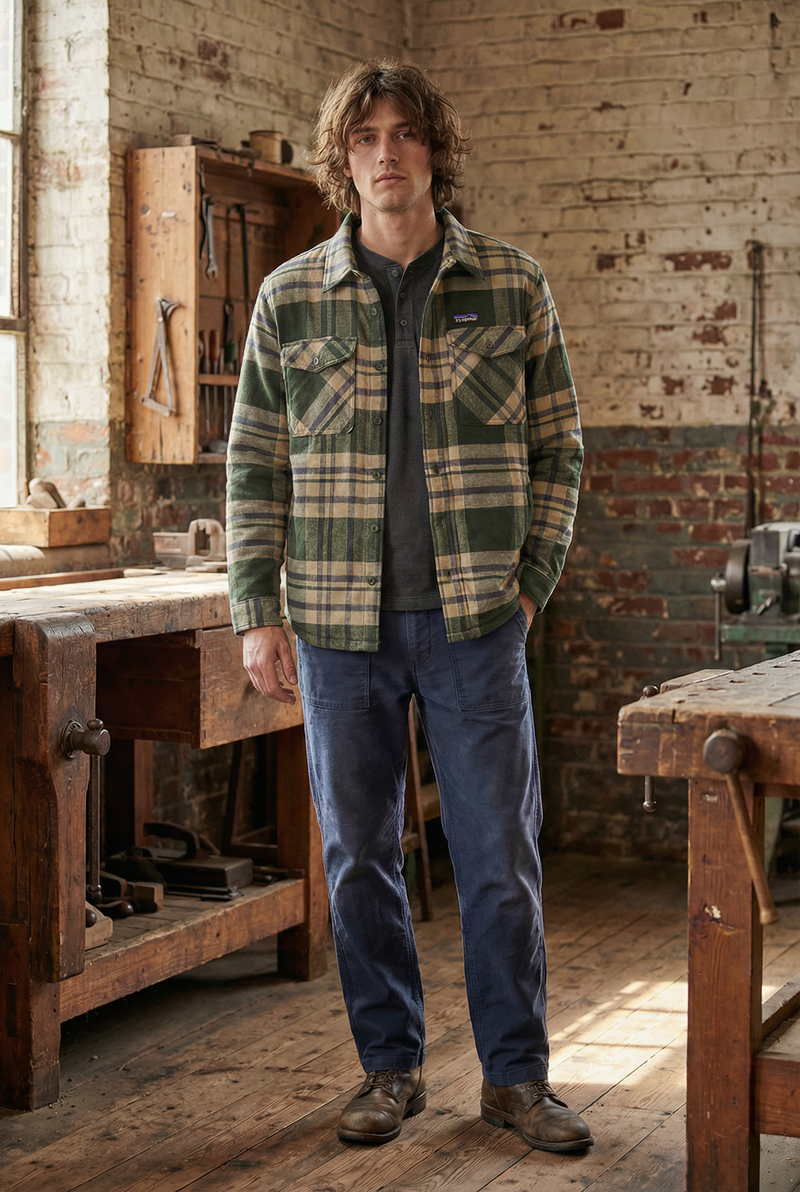 Patagonia Men's Lightweight Insulated Fjord Flannel Shirt – Studio