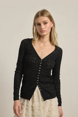 Pointelle Button Up Cardi