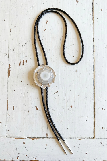 Sterling Silver Sun Quartz Bolo Tie
