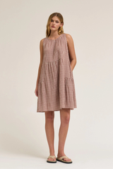 Gingham Panel Dress