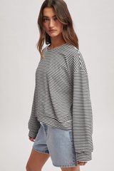 Scuba Striped Knit Top