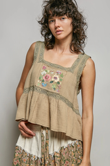 Gauze Floral Tank