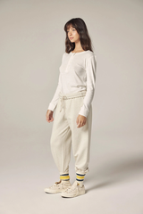 Long Sleeve Cotton Henry Top