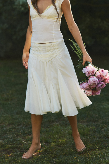 Frida Godet Midi Skirt