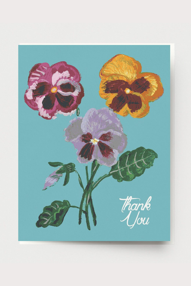 Pansy Thank You Card