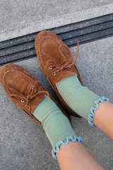 The Petite Ruffled Modal Socks