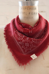 Poppy Red Classic Print Naturally Dyed Bandana