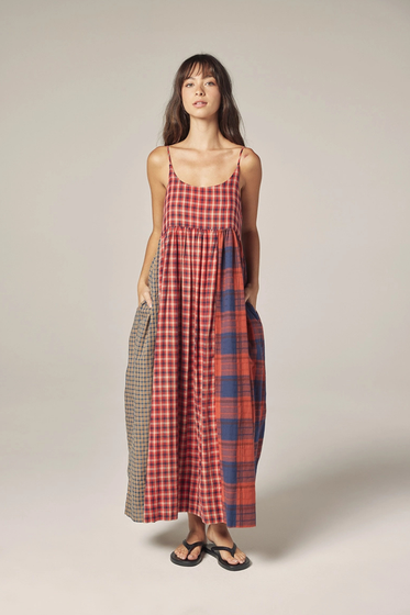 Contrast Midi Dress