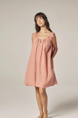 Gingham Linen Dress
