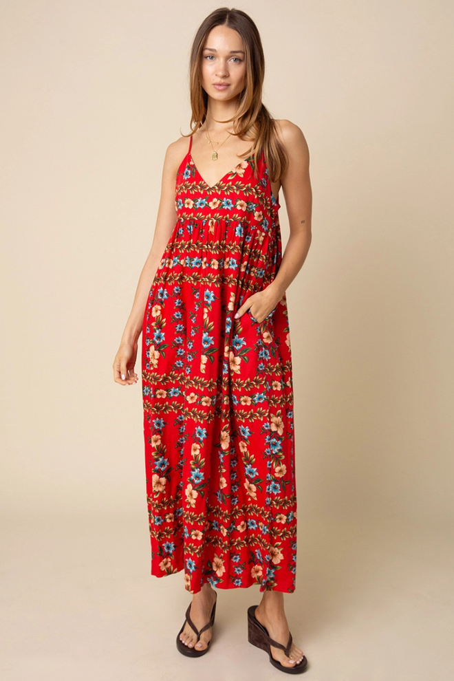 cami maxi dress Olivaceous Bria Floral Cami Maxi Dress – Studio Opal Boutique
