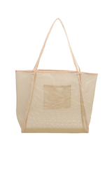 Large Solid Color Mesh Shoulder Bag