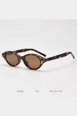 Vintage Small Oval Frame Polarized Sunglasses