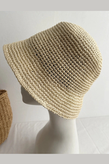 Minimalist Foldable Raffia Straw Bucket Hat