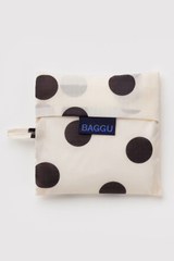 Standard Baggu - Cream and Black Polka Dot