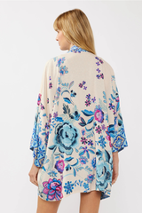 Blue Floral Kimono