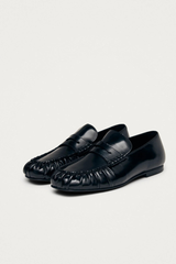 Aven Black Leather  Loafers