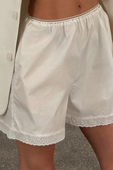 Eyelet Trim Shorts
