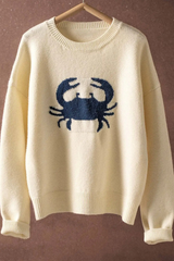 Crab Graphic Knit Sweater