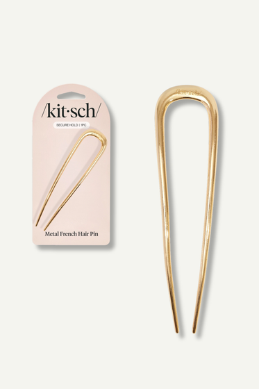 Metal French Hair Pin - Gold