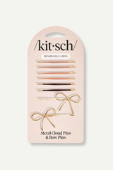 Metal Enamel Cloud & Bow Bobby Pins