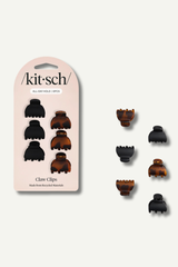 Recycled Plastic X-Small Claw Clips 6pc - Black & Tort
