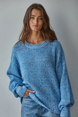 Mock Neck Ribbed Sweater