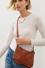Italian Washed Leather Studded Bag