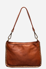 Italian Washed Leather Studded Bag