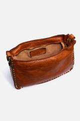 Italian Washed Leather Studded Bag