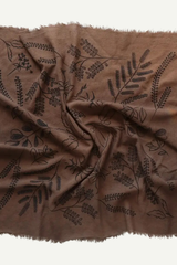 Limited:Chocolate Botanical Plant Dyed Bandana-Brown Ink