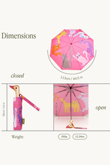 Fuchsia Arty Cats Eco-Friendly Duck Umbrella