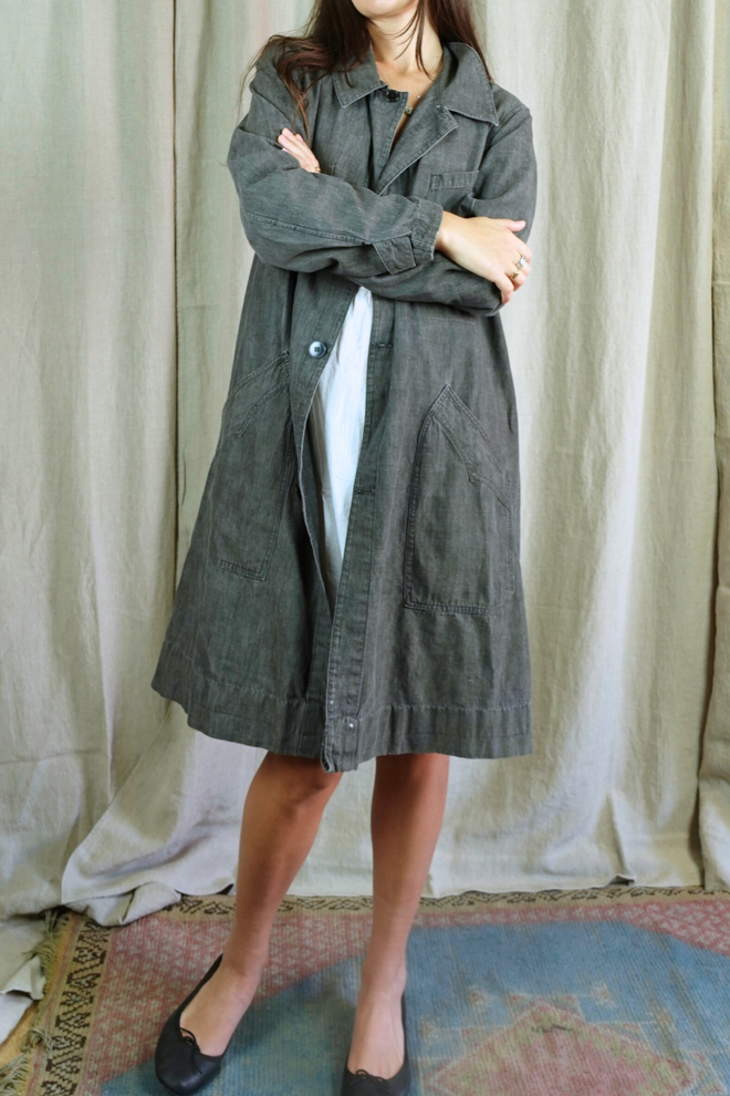 Vintage French Workwear Coat