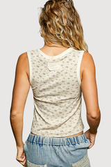 Floral Print Knit Tank