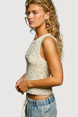 Floral Print Knit Tank