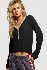 Outseam Rib Knit Top