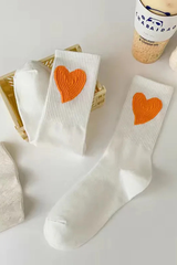 Embroidered Heart Sock