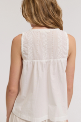 V-Neck Eyelet Tank Vintage Inspo