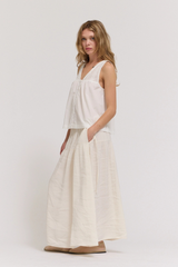 V-Neck Eyelet Tank Vintage Inspo