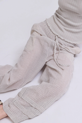 Striped Drawstring Waistband Pants