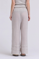 Striped Drawstring Waistband Pants