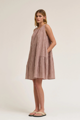 Gingham Panel Dress
