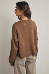 Scallop Placket Button-Up Cardigan