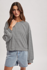 Scuba Striped Knit Top