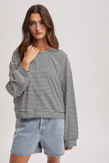Scuba Striped Knit Top