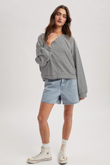 Scuba Striped Knit Top